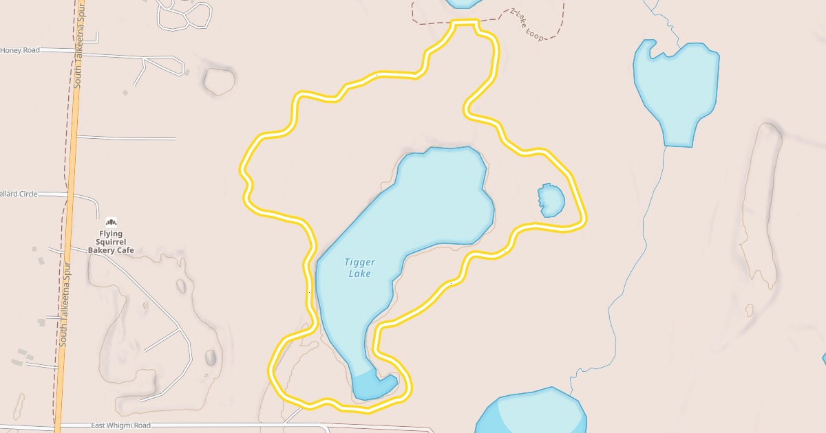 Map preview of Tigger Lake Loop