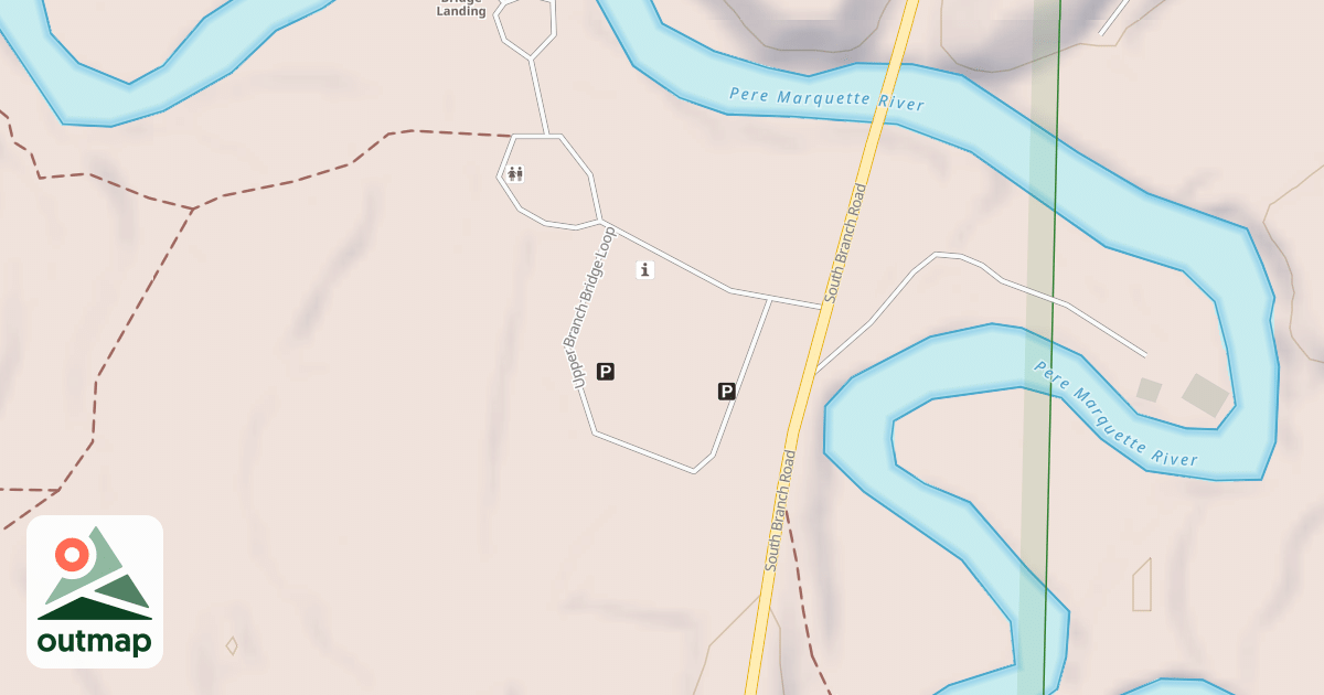 Map of UPPER BRANCH BRIDGE LOOP