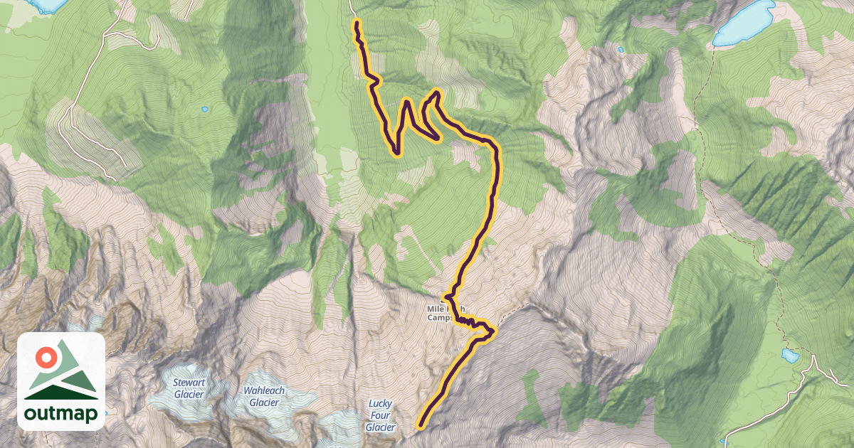 Map of Lucky Four Mine Trail