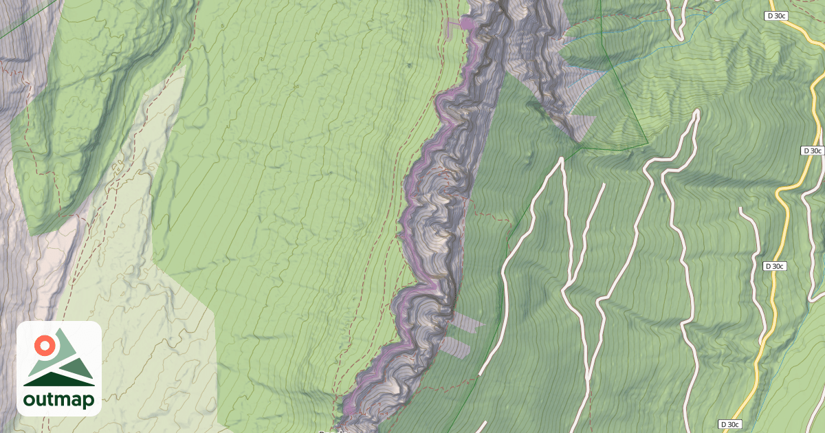 Map of Grand Sangle de l'Aulp du Seuil