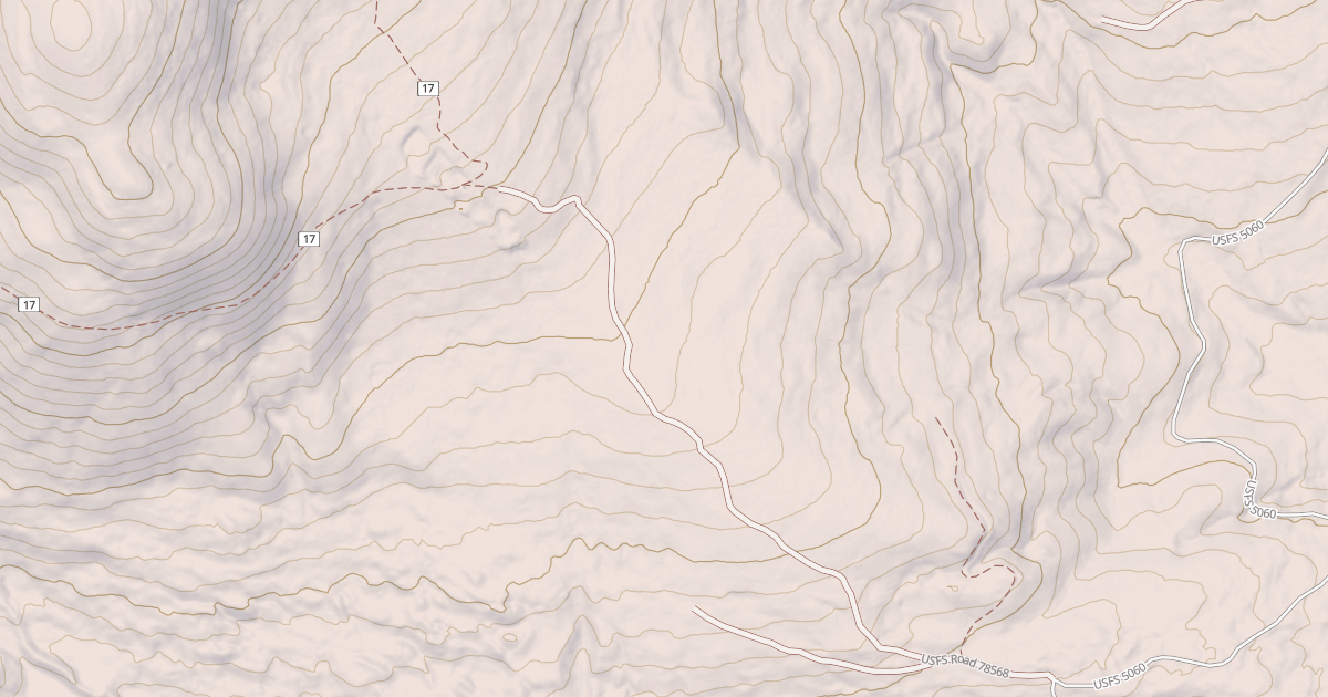 Map preview of USFS National Forest System Roads {F1E59A56-C675-4FC7-83ED-2B8DB2486719}