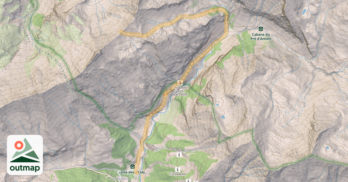 Map of Col du Barle — Champ Perchier