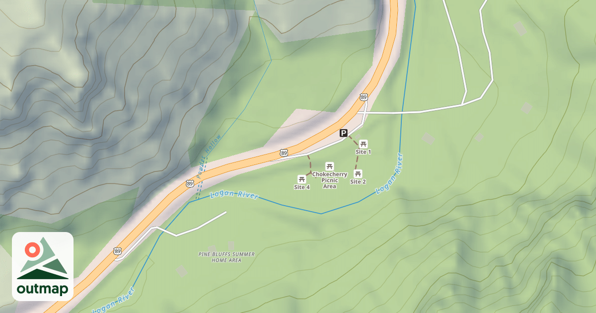 Map of CHOKECHERRY PICNIC AREA