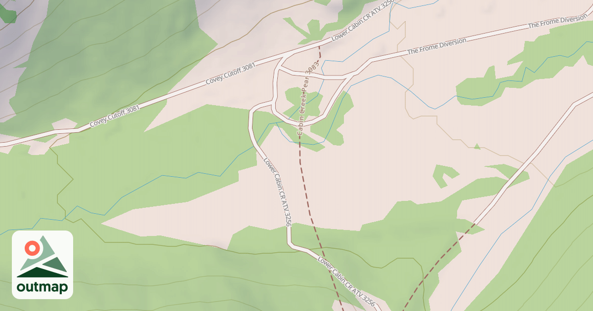 Map of Lower Cabin Cr Atv