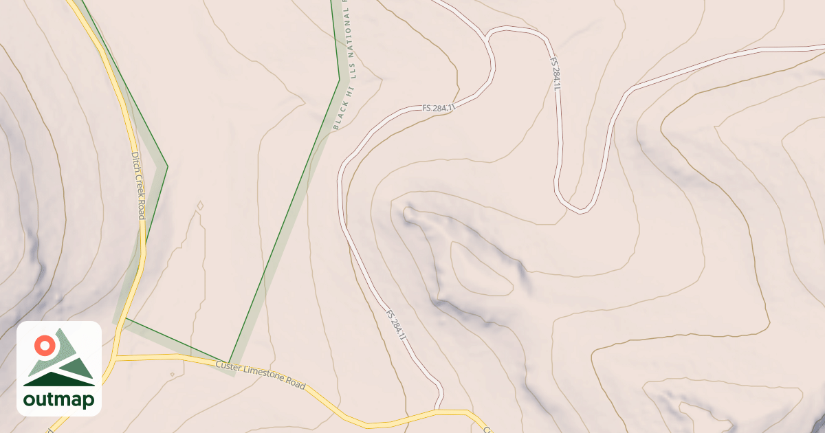 Map of CUSTER LIMESTONE BR 1I