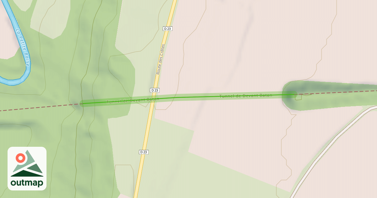 Map of Tunnel de Devant Batan
