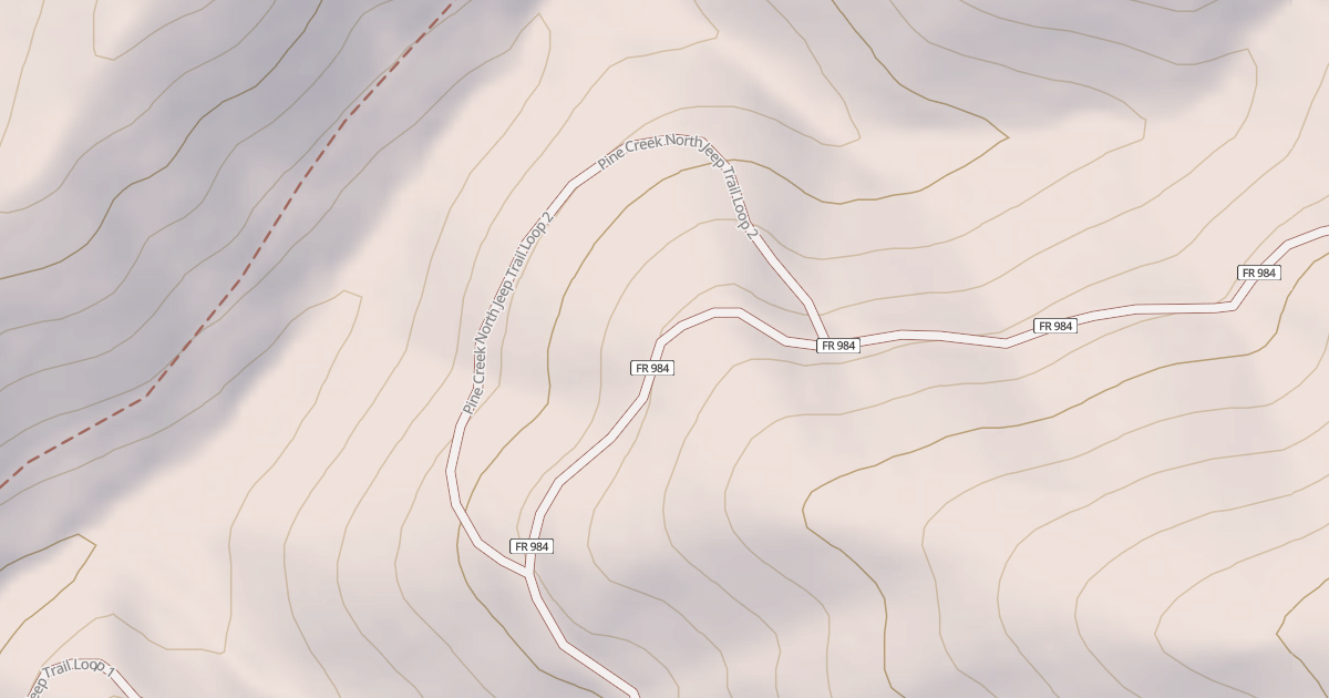Map preview of PINE CREEK JEEP NORTH LOOP 2