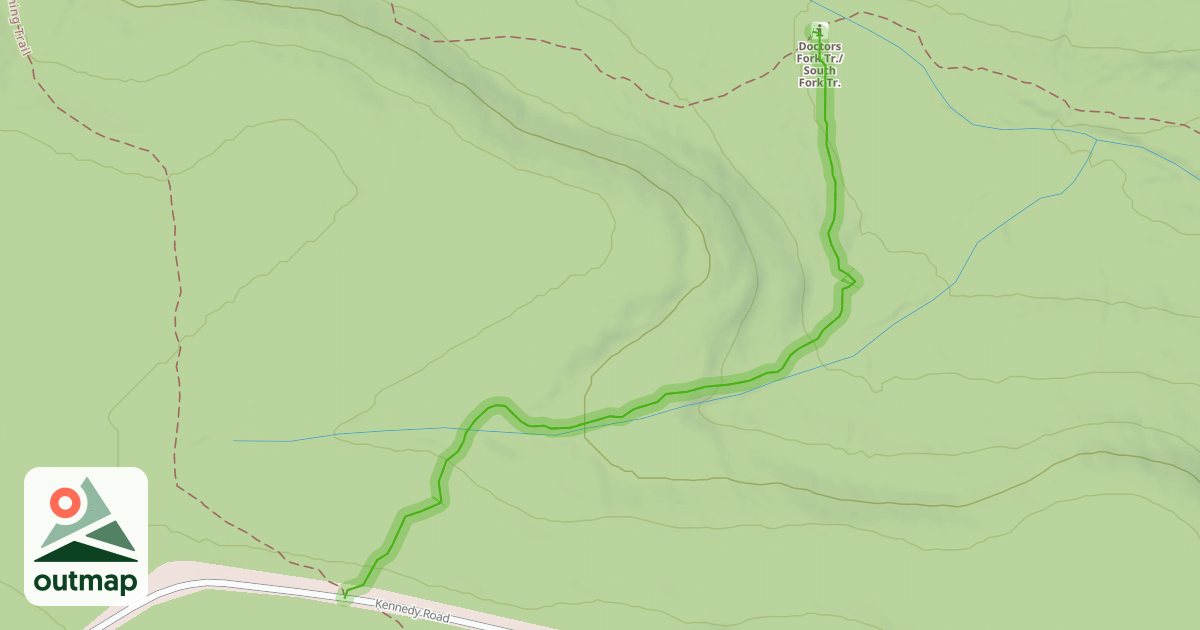 Map of South Fork Trail