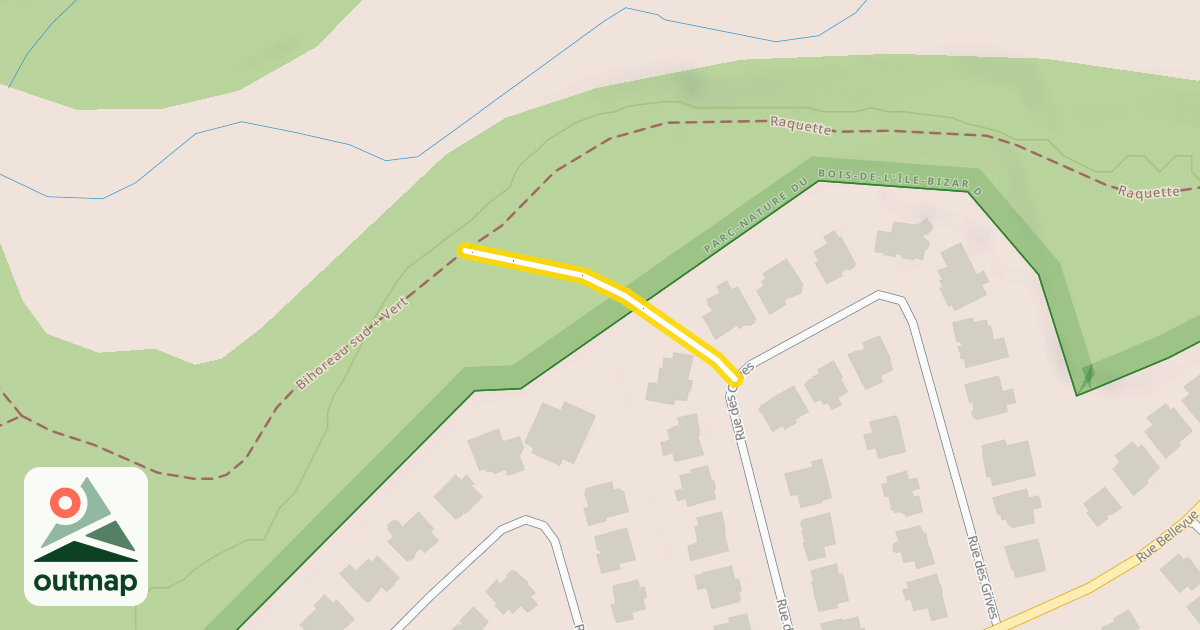 Map of Accès Bihoreau / Vert