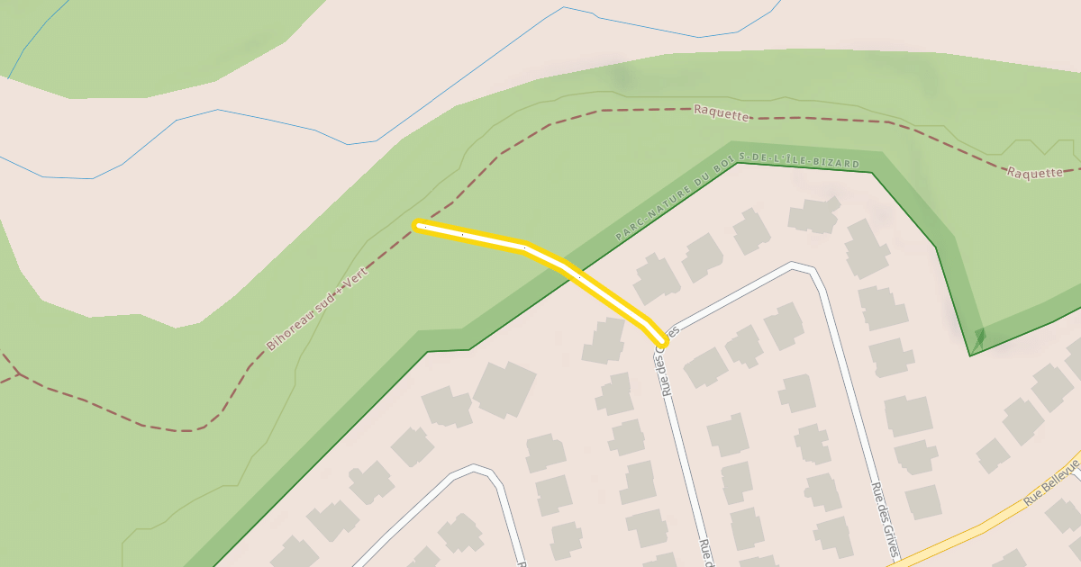 Map preview of Accès Bihoreau / Vert