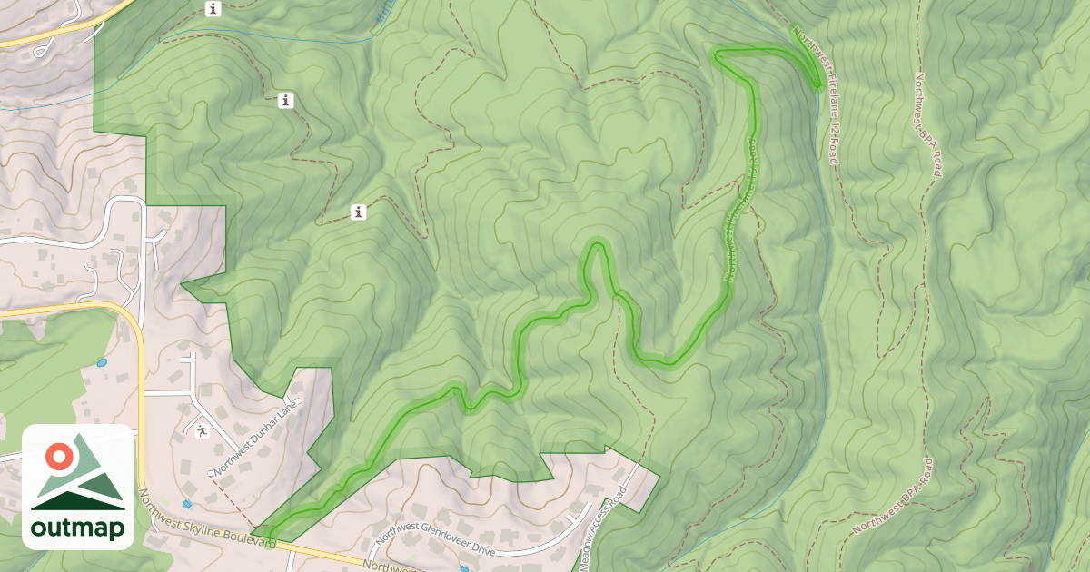 Map of Northwest Firelane 15 Road