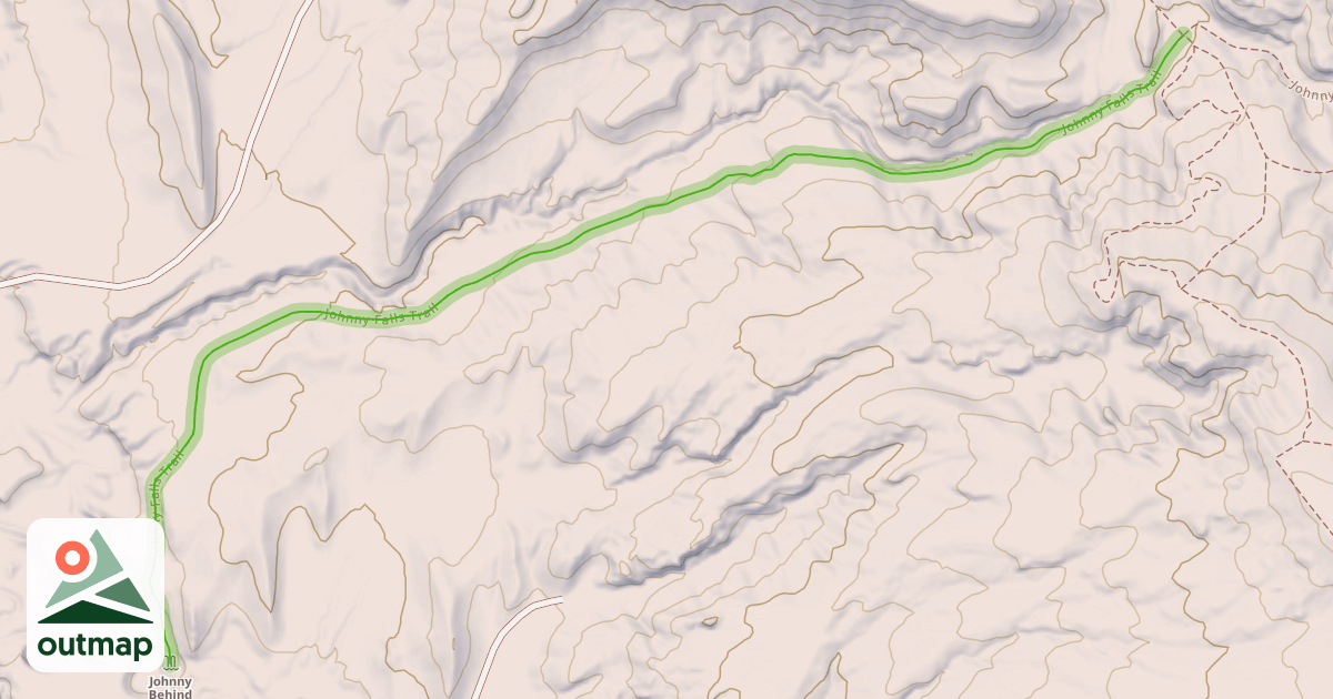 Map of Johnny Falls Trail