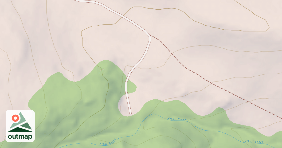 Map of ALKALI CREEK SPUR B ROAD