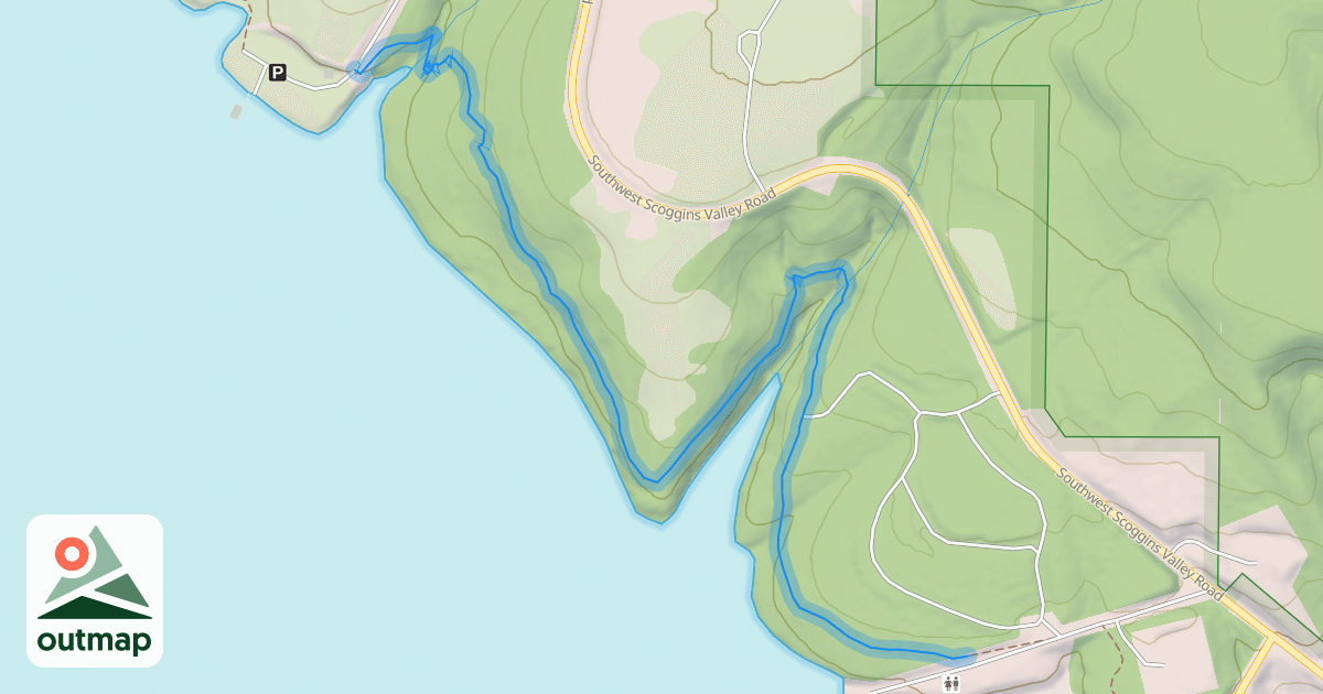 Map of Hagg Lake Trail Section A