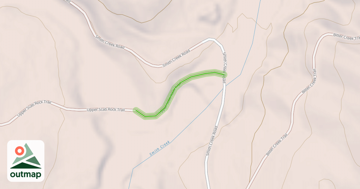 Map of Upper Scab Rock Trail