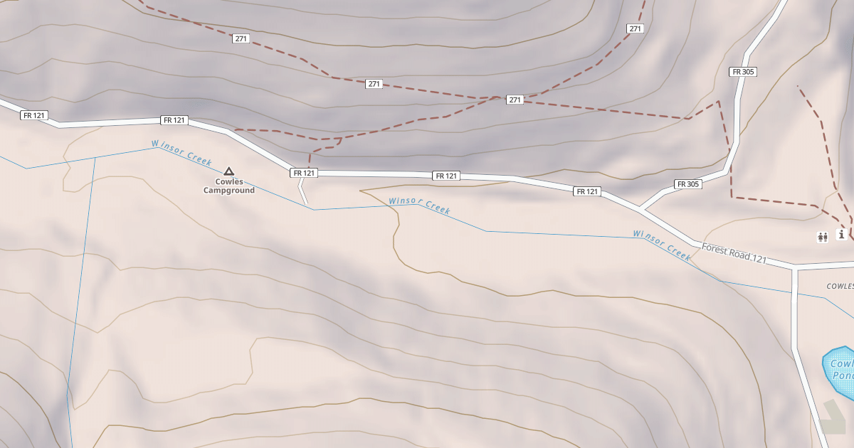 Map preview of USFS National Forest System Roads {C8960DF7-6827-4AEA-8618-CE7267BA19BA}