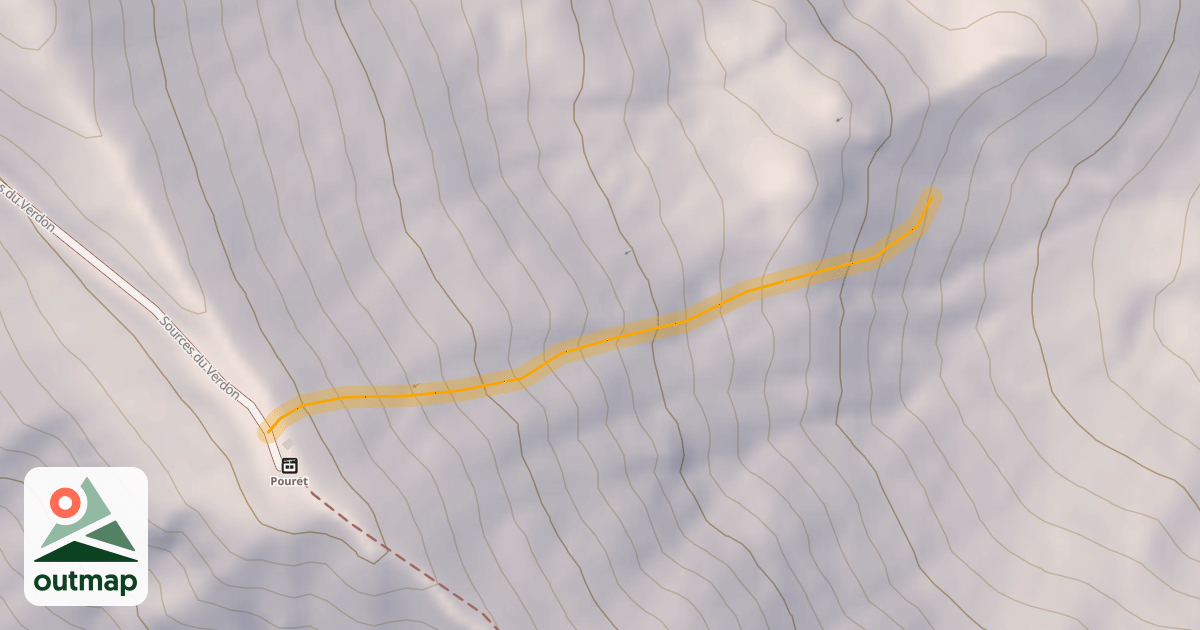 Map of Pouret Hors Piste