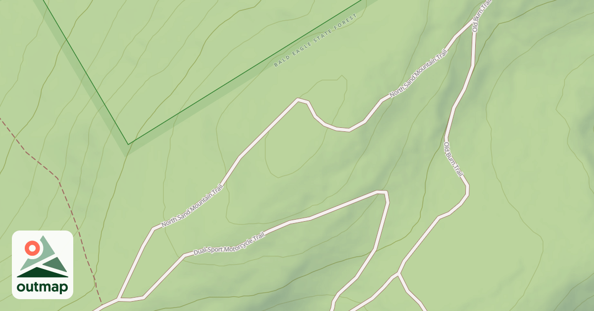 Map of Bald Eagle State Forest Snowmobile Trails
