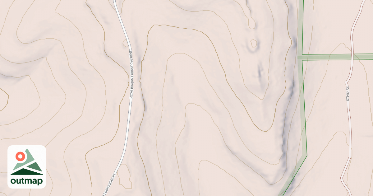 Map of BEAR MTN LOOKOUT BR 1A