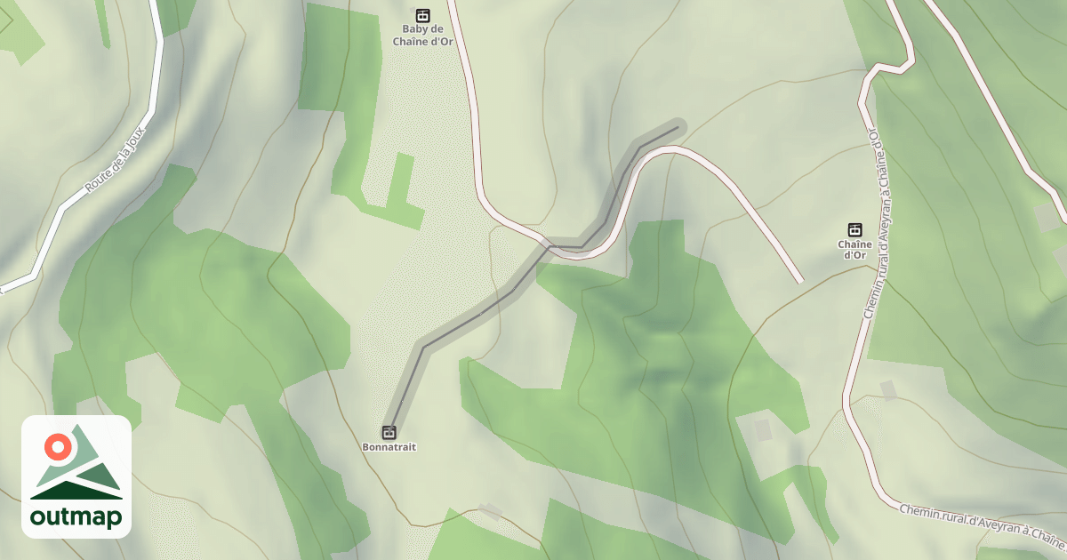 Map of Jonvtion Bonnatrait à Chained'Or