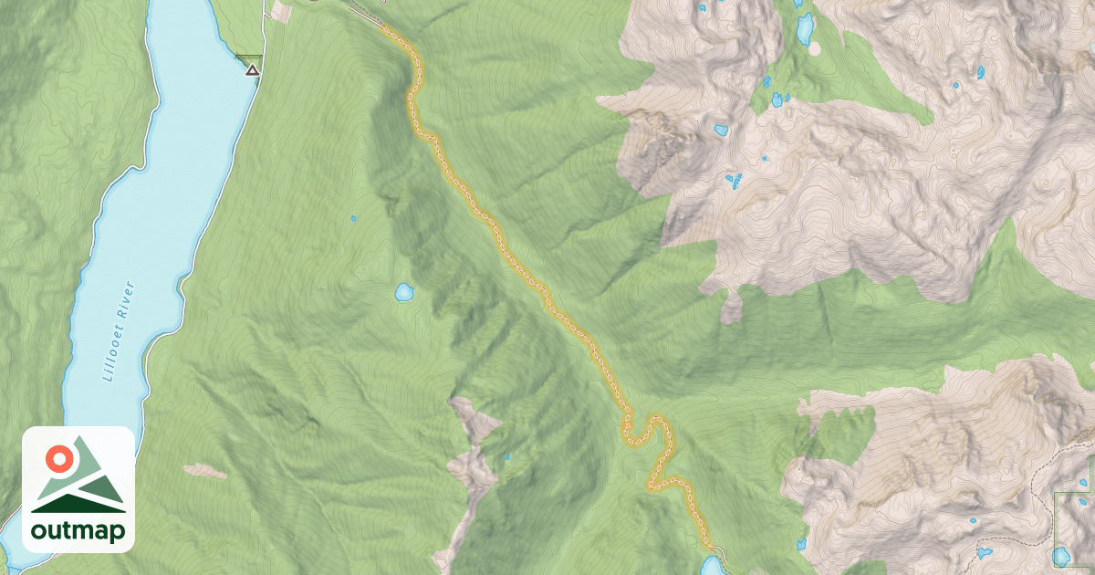 Map of Lizzie Lake Forest Service Road