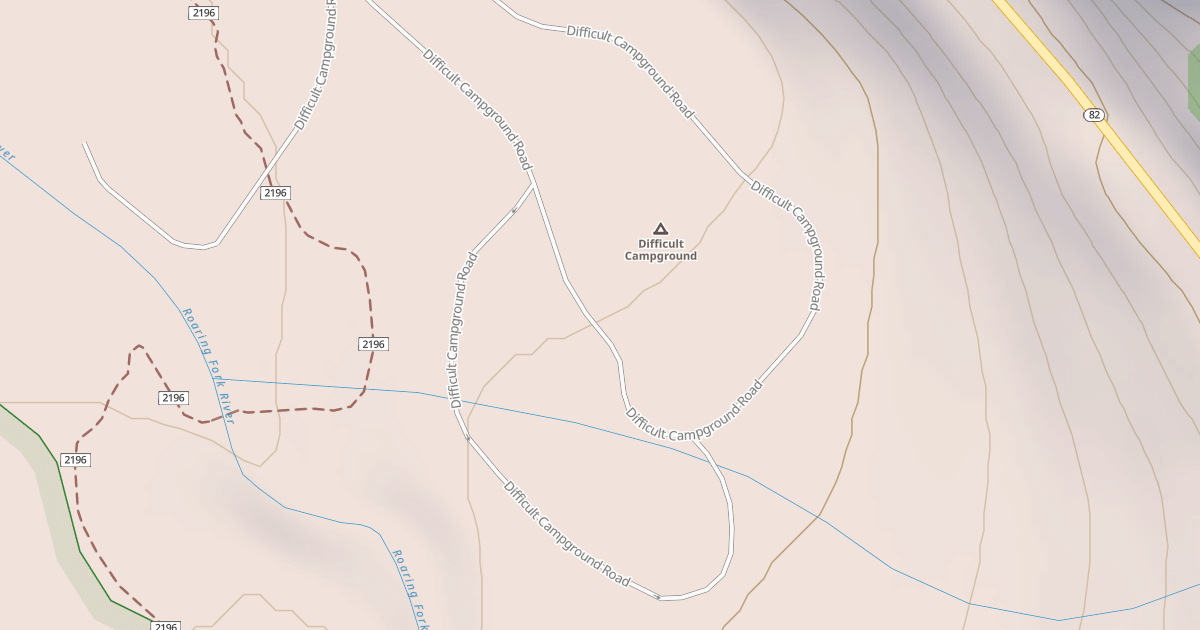 Map preview of DIFFICULT CAMPGROUND
