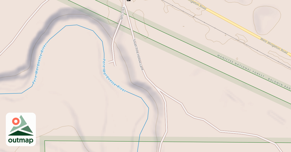 Map of RAINBOW RAPIDS ACCESS