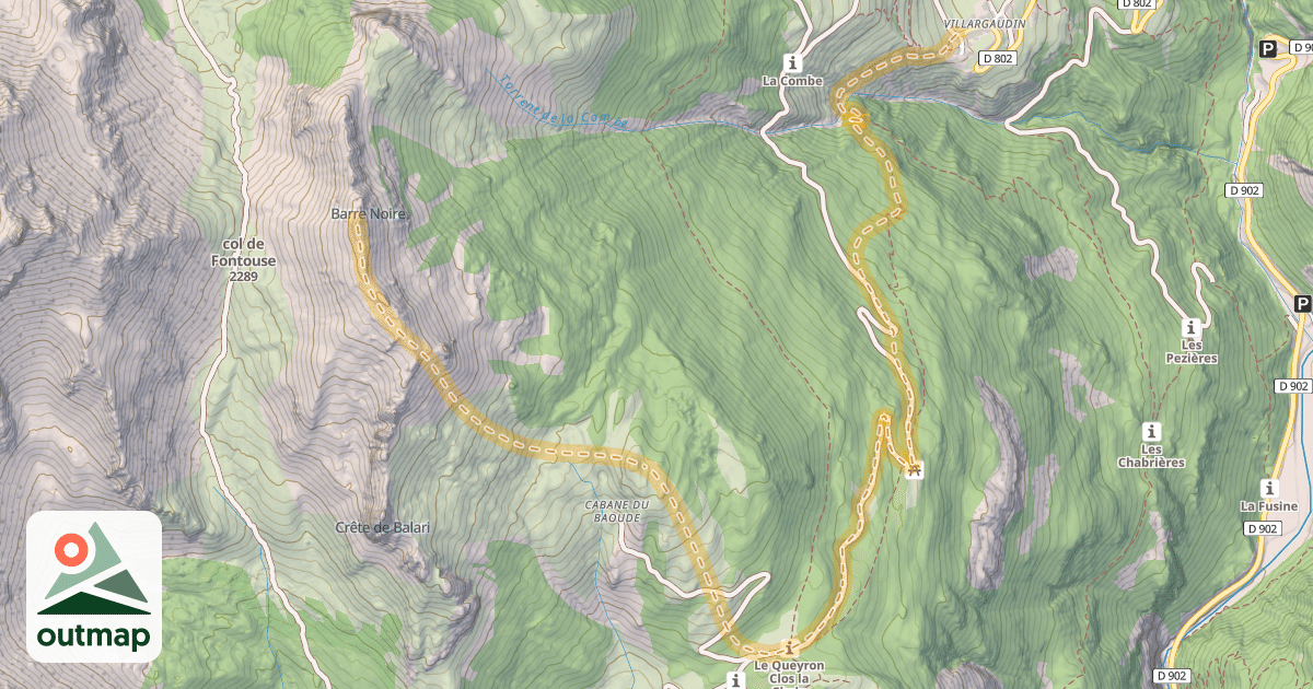 Map of Barre Noire — Villargaudin