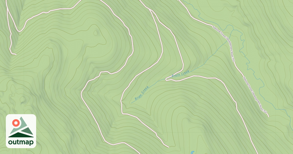 Map of Bruin Creek A Snowmobile Spur