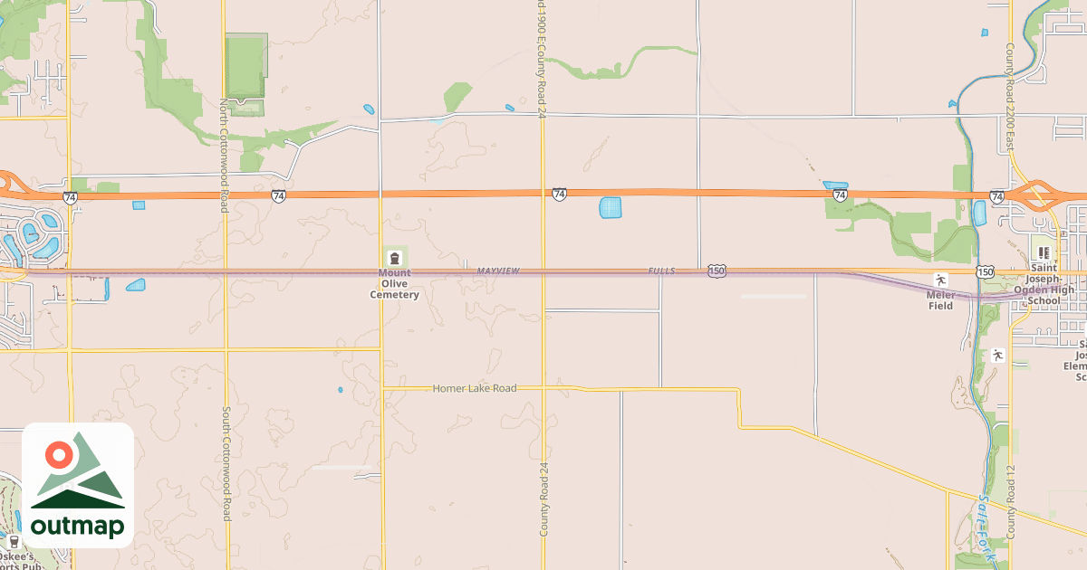Map of Kickapoo Rail Trail