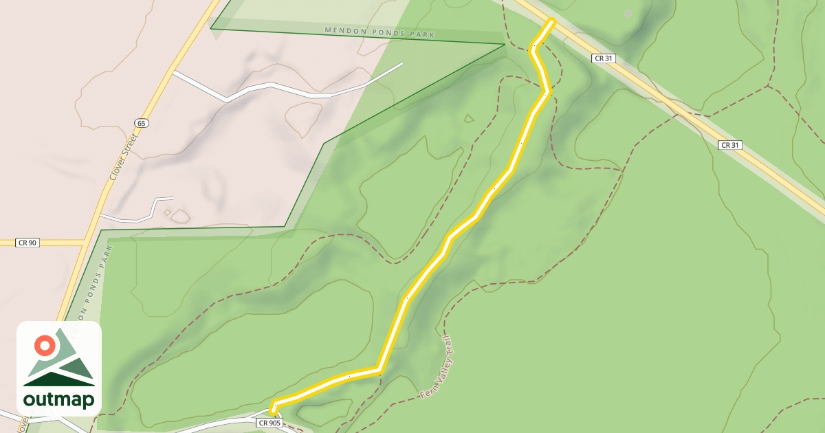 Map of Fern Valley Trail