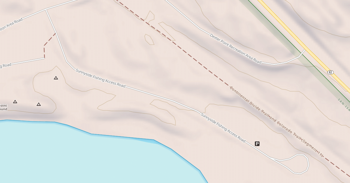 Map preview of SUNNYSIDE FISHING ACCESS