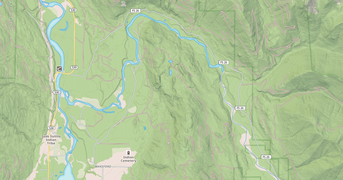 Map preview of SUIATTLE ROAD