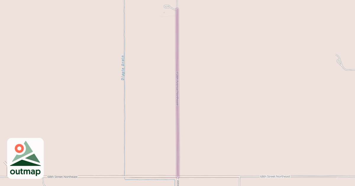 Map of 158th Avenue Northeast
