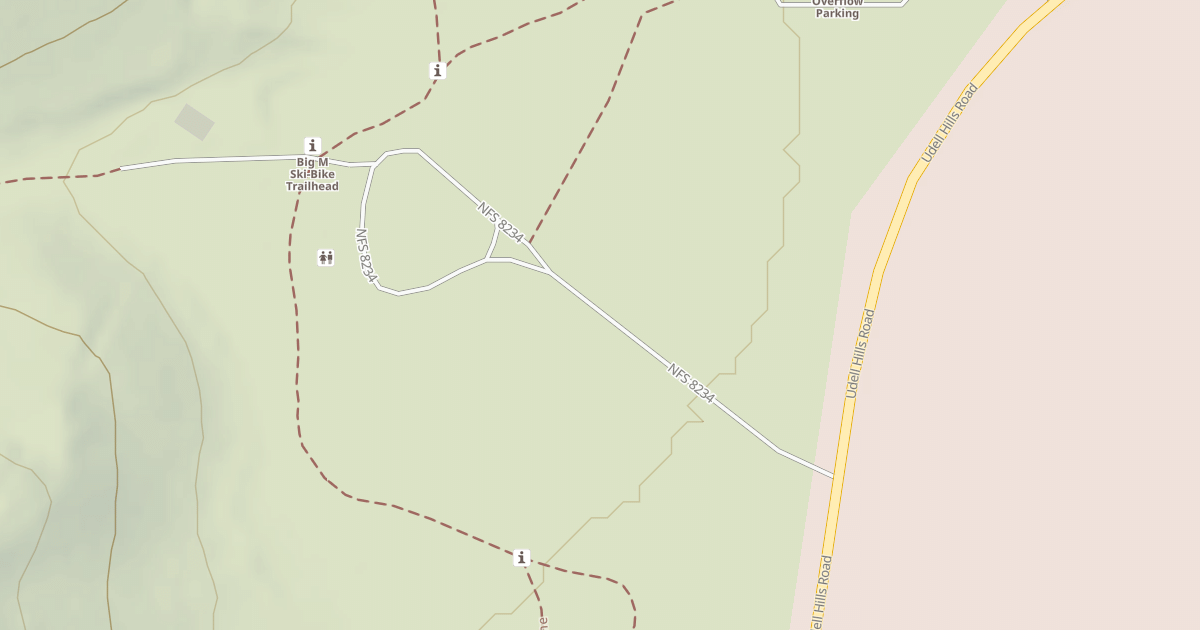Map preview of BIG M SKI-BIKE TRAILHEAD