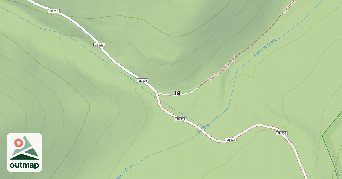 Map of CRABTREE MEADOWS PARKING