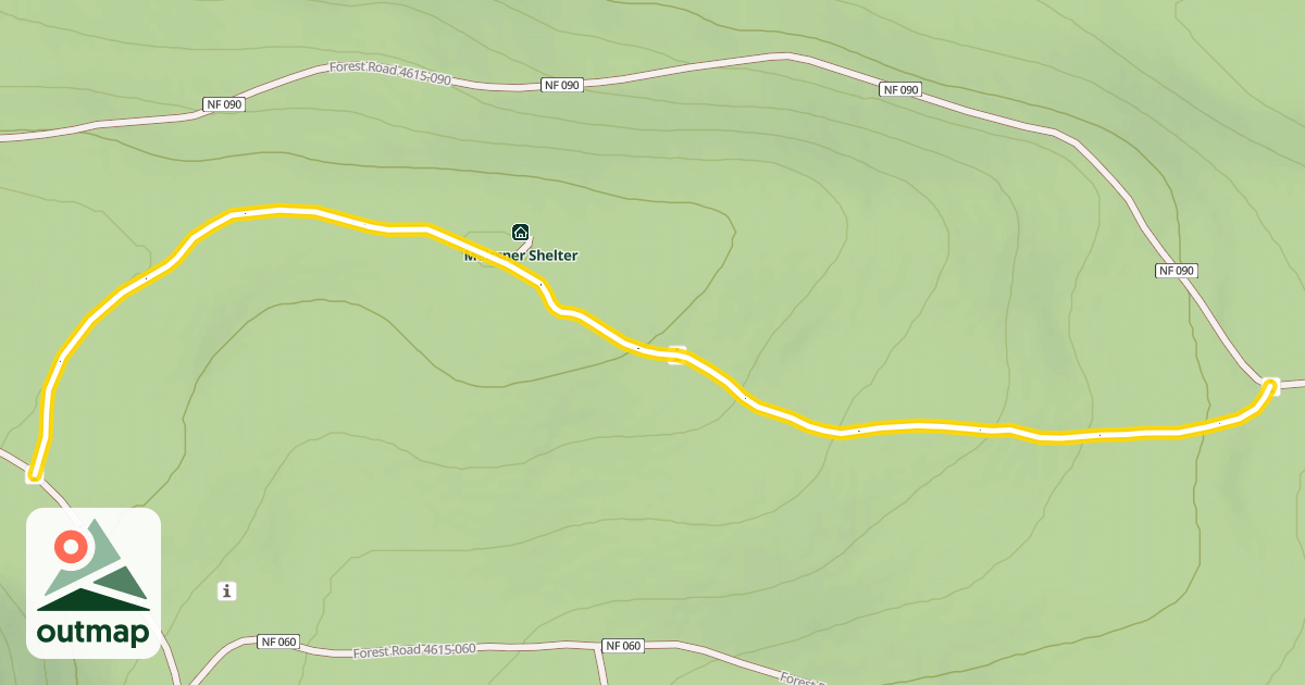 Map of Forest Road 4615-070