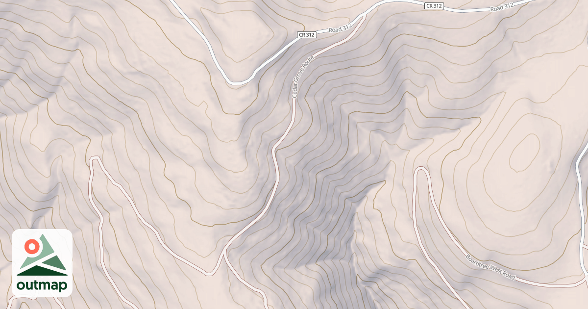 Map of CEDAR GROVE ROUTE