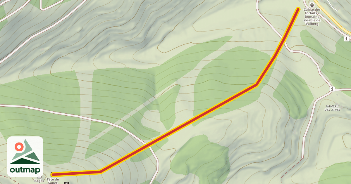 Map of Tête du Sapet