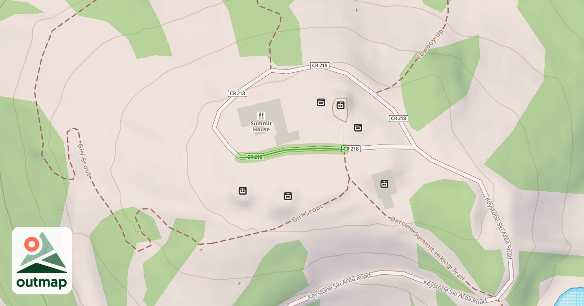 Map of Keystone Mountain Road