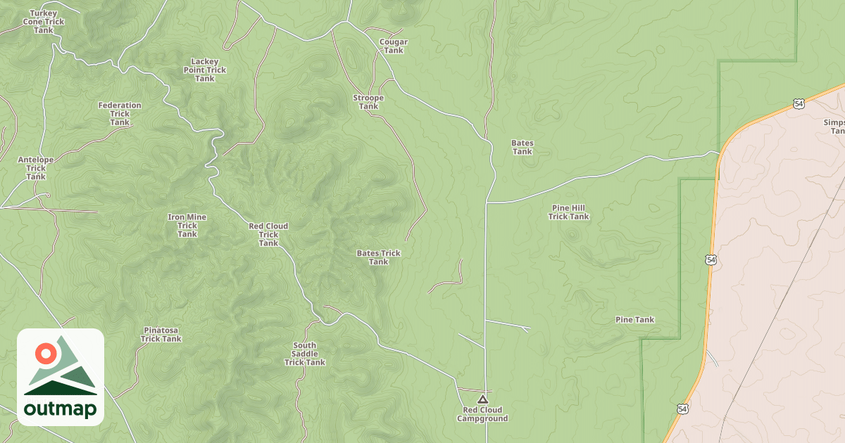Map of COUGAR MTN