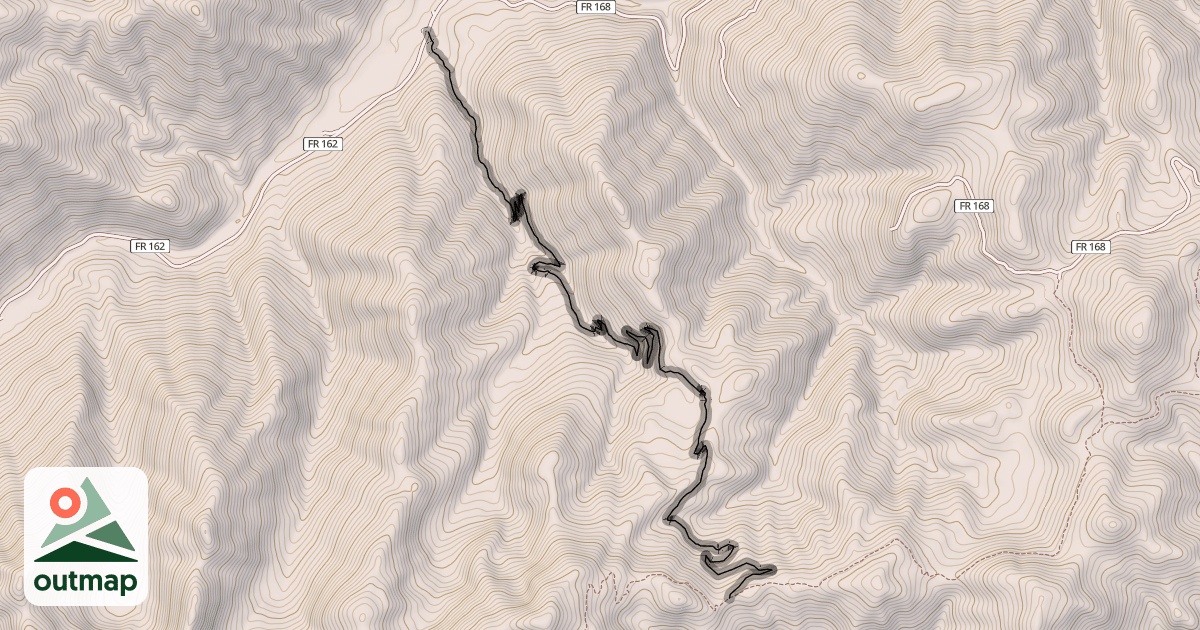 Map of Alden Gulch Trail #144