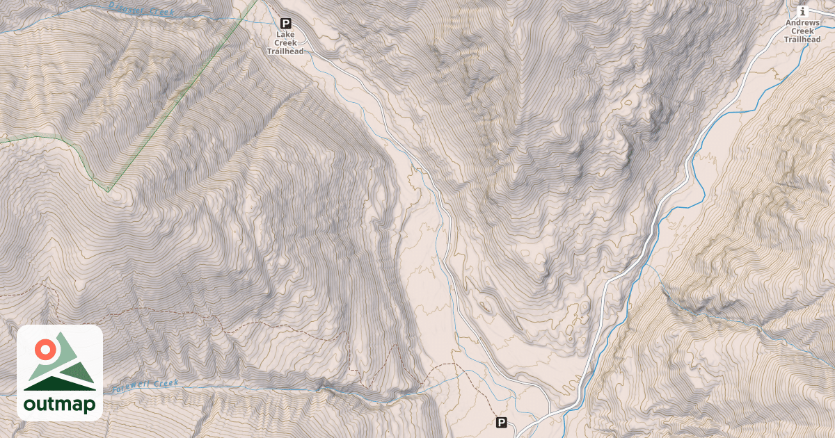 Map of LAKE CREEK