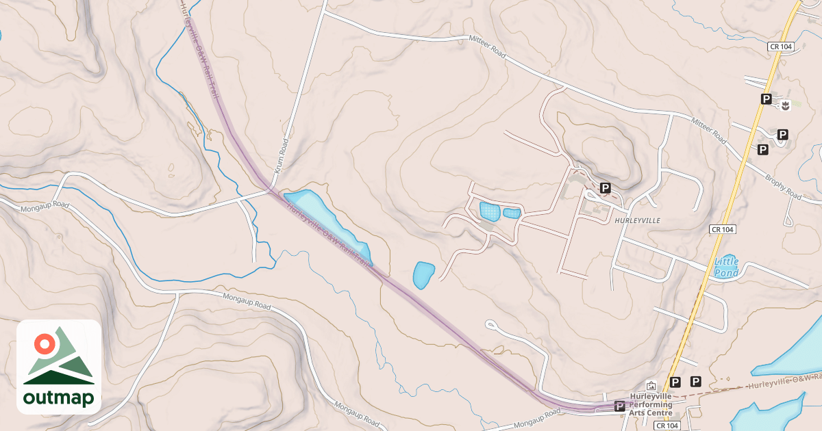 Map of Hurleyville O&W Rail Trail