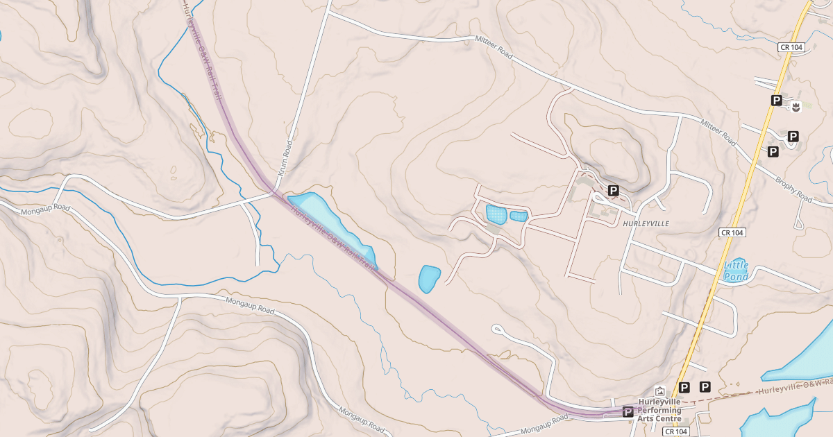 Map preview of Hurleyville O&W Rail Trail