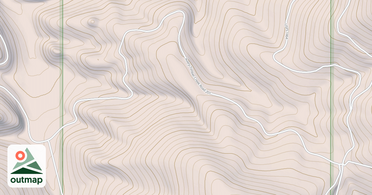 Map of AVERY TIMBER CREEK