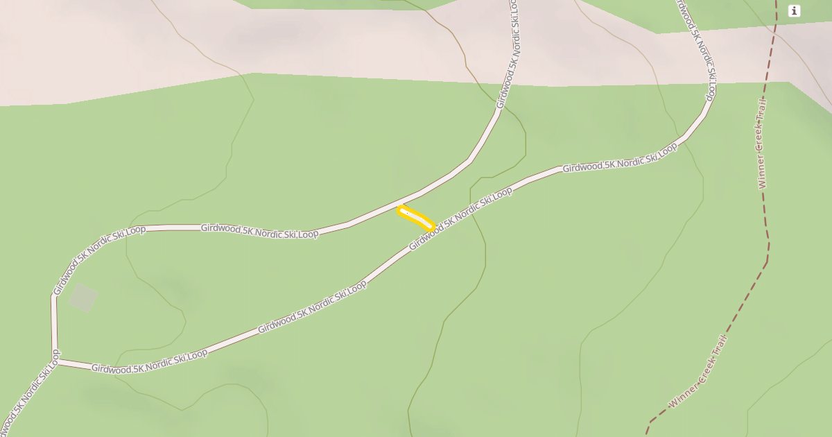 Map preview of Girdwood 5K Nordic Ski Loop