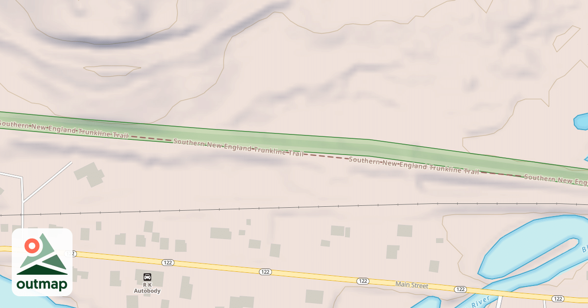 Map of Southern New England Trunkline Trail