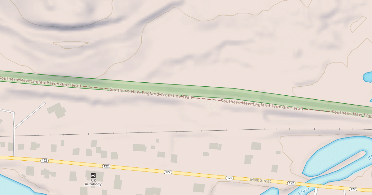 Map preview of Southern New England Trunkline Trail