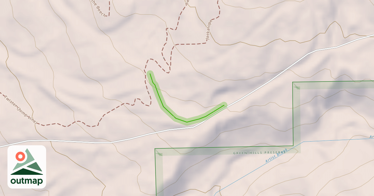 Map of Lower Tommy's Trail